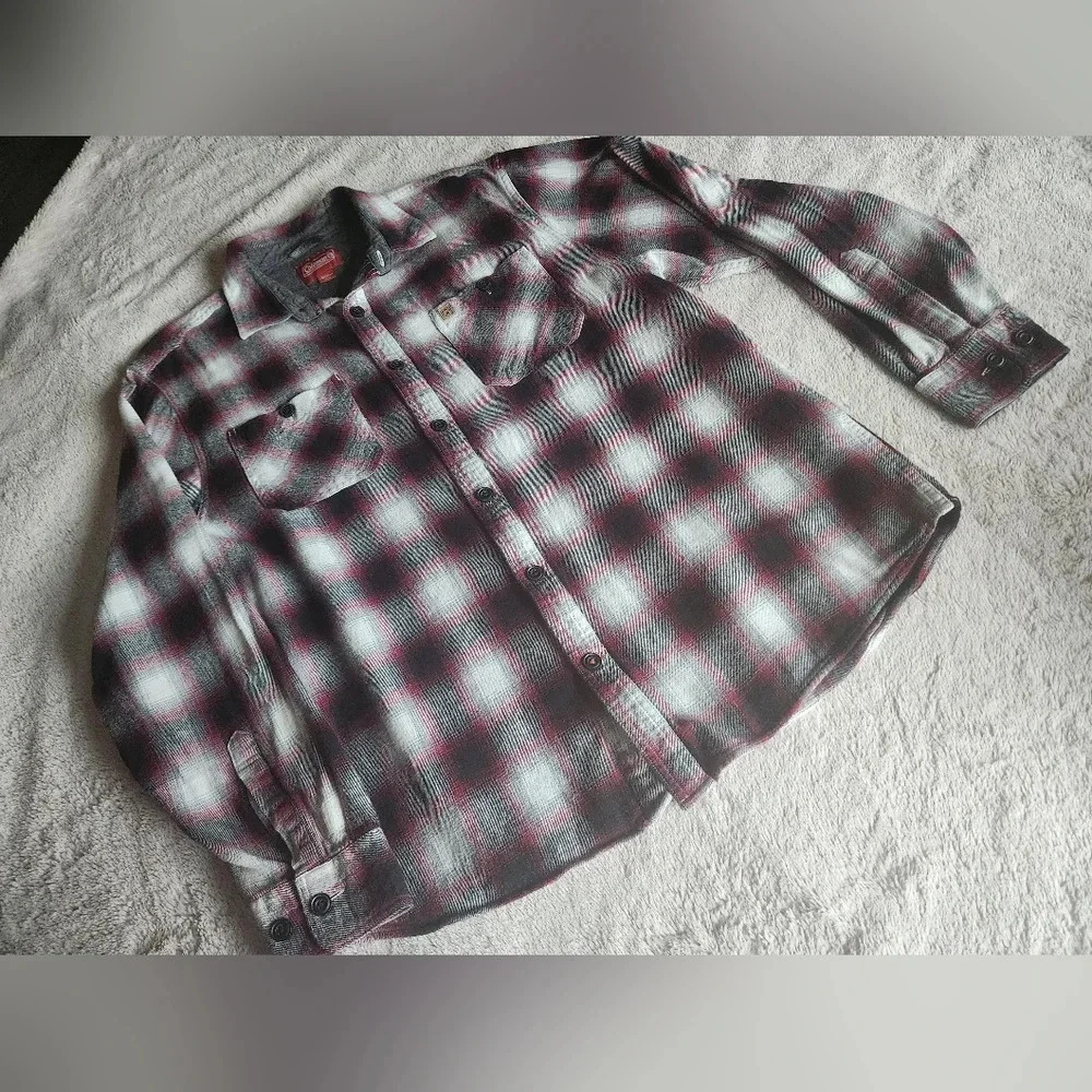 Men's Plaid Holiday Coleman Flannel Sz XL - Picture 2 of 8